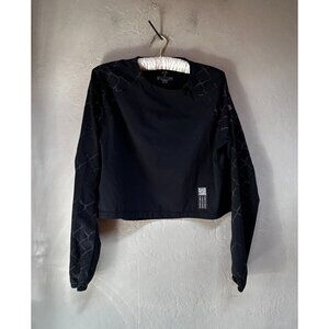 adidas Women's Adapt To Chaos Running Jacket Cropped Loose Fit Black Size Small